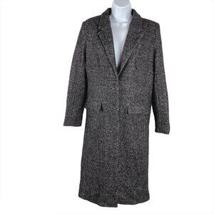 H&M Coat Jacket‎ Black White Mix Viscose Blend NWT